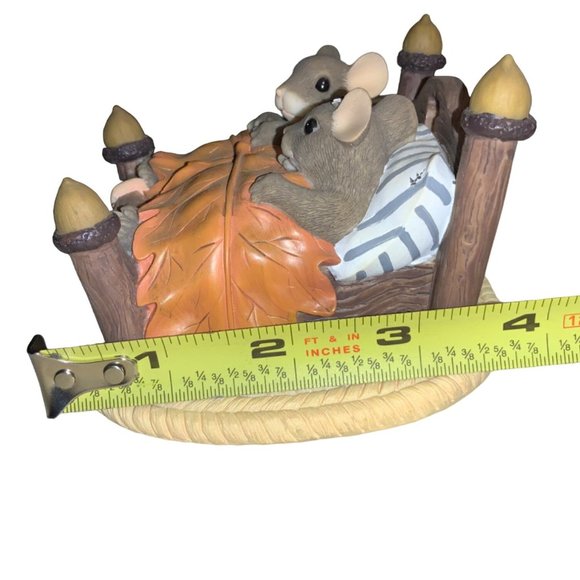 Fitz And Floyd Charming Tails Mouse 89/763 The Honeymoon’s Over New Parents baby - Picture 7 of 14